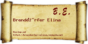 Brendörfer Elina névjegykártya